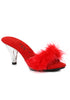 3  Heel Maribou Slipper.