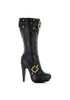 4 Knee High Steampunk Boots With Buckles And Studs. Women