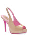 4 Nude Open Toe Sling Back