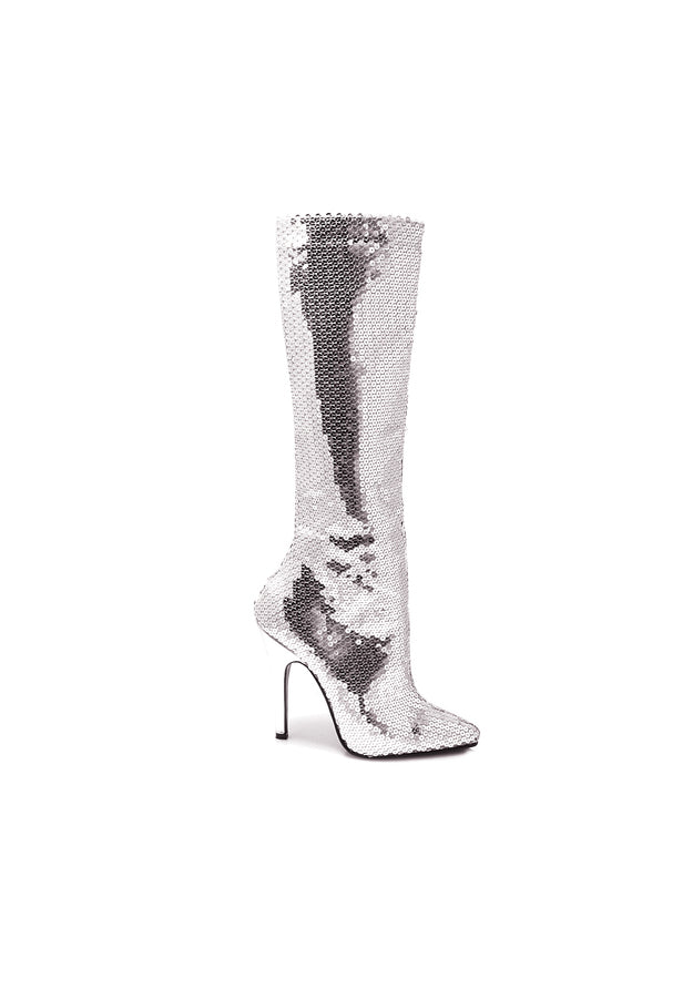 5 Heel Sequins Knee Boot.