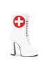 5.5 Heel Ankle Nurse Boot W/Inner Zipper.