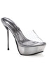 5 Metallic Stiletto Heel Platform Mule