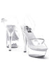 6 Heel Clear Rhinestone Sandal.