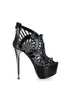 6  Multi Peep Toe W/Contrasting Trim