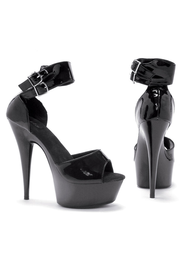 6 PEEPTOE PLATFORM WITH DOUBLE STRAP CUFF DETAIL