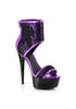 6 Pointed Heel Platform Sandal w/ 2 Layer Lace Upper