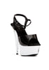 6 Peeptoe Chrome Stiletto Sandal.