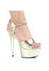 6 Peeptoe Chrome Stiletto Sandal.