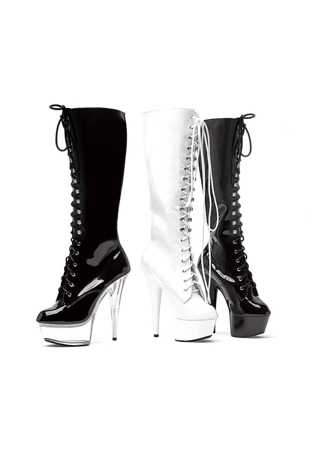 6 Pointed Stiletto Knee Boot W/Inner Zipper.