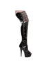 6 PEEP TOE THIGH HIGH W/ KNEE CUT-OUTS