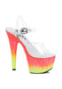 6 Heel With Clear Ankle Strap Crystalized Platform