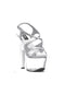 7 Heel Silver Glitter Sandal.