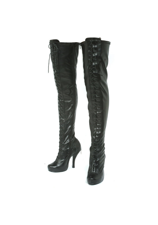 4.5 Concealed PlatformThigh High Boot