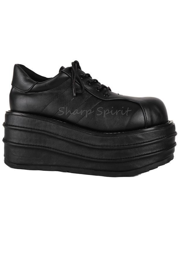 Rave Lace Up Platform Unisex Faux Leather Shoes
