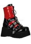 Red & Black Rave Gothic Platform Womens Shoes