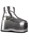 Silver Disco Gogo Festival Party Demon Mens Platform Boots