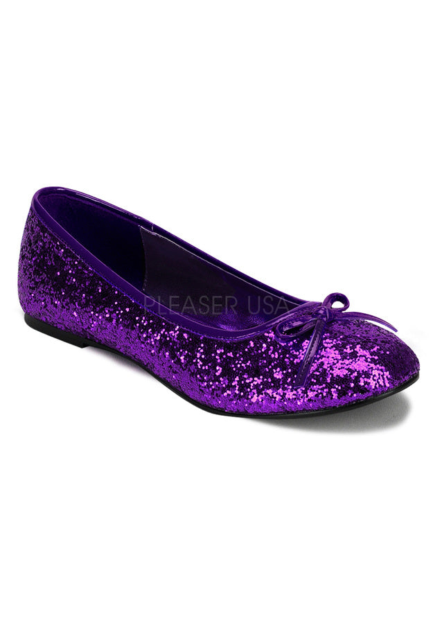 Adult Ballet Glitter Flat with Bow Accent, Fantasy, Fairy