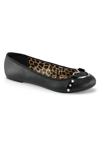 **Round Toe Flat w/Studded Straps and Heart O-Ring on Vamp
