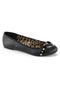 **Round Toe Flat w/Studded Straps and Heart O-Ring on Vamp