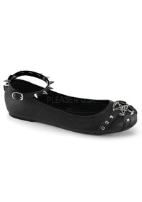Ankle Strap Flat w/Studded Straps & Pentagram Detail
