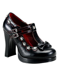 T-Strap Mary Jane Heels w Skulls