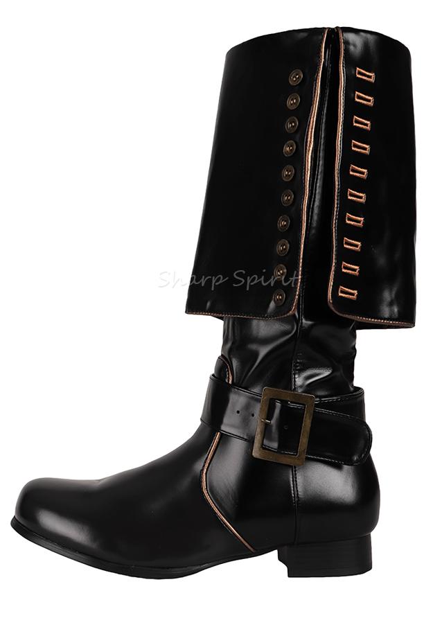 Western Steampunk Pirate Superhero Mens Boots
