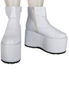 White Cosplay Disco Saturday Night Fever Cyber Gothic Mens Boots