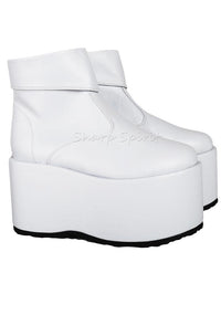 White Cosplay Disco Saturday Night Fever Cyber Gothic Mens Boots