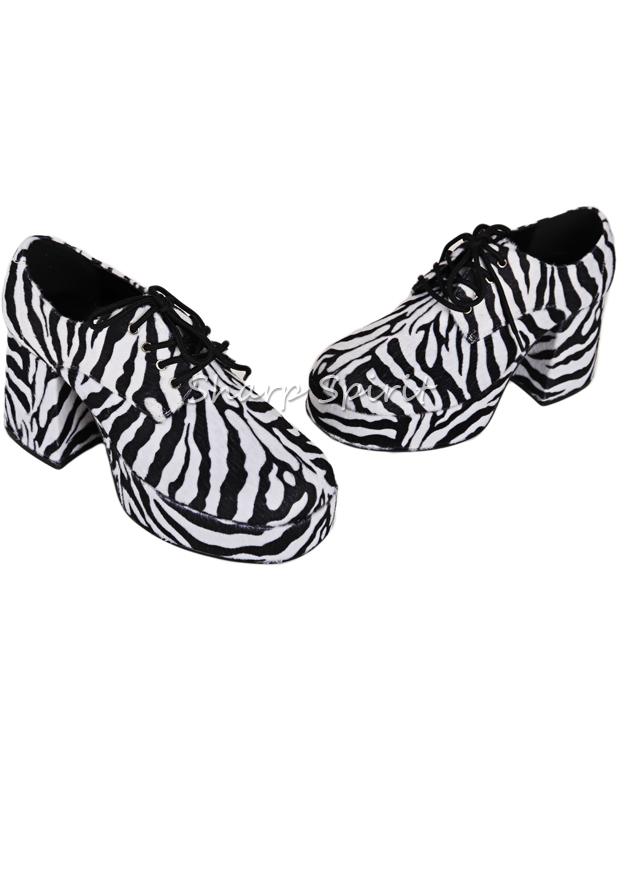 Zebra Print Retro Platform Shoes