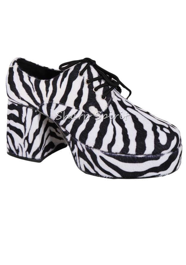 Zebra Print Retro Platform Shoes