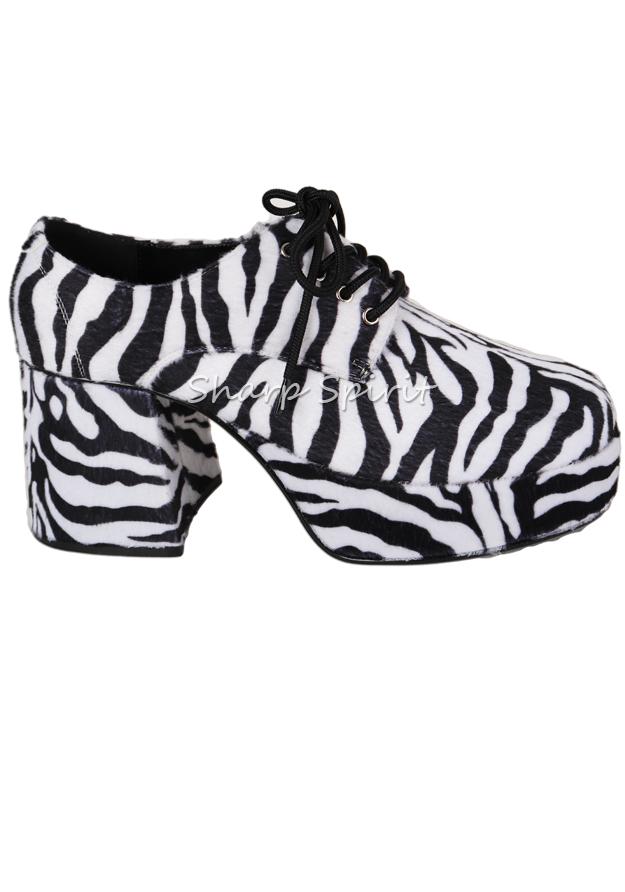 Zebra Print Retro Platform Shoes